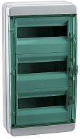 Бокс пластиковый Кэаз OptiBox ЩРН-П-36 P-BNZ-3-36-IP65 (560х300х153мм) IP65 зеленая дверца картинка 